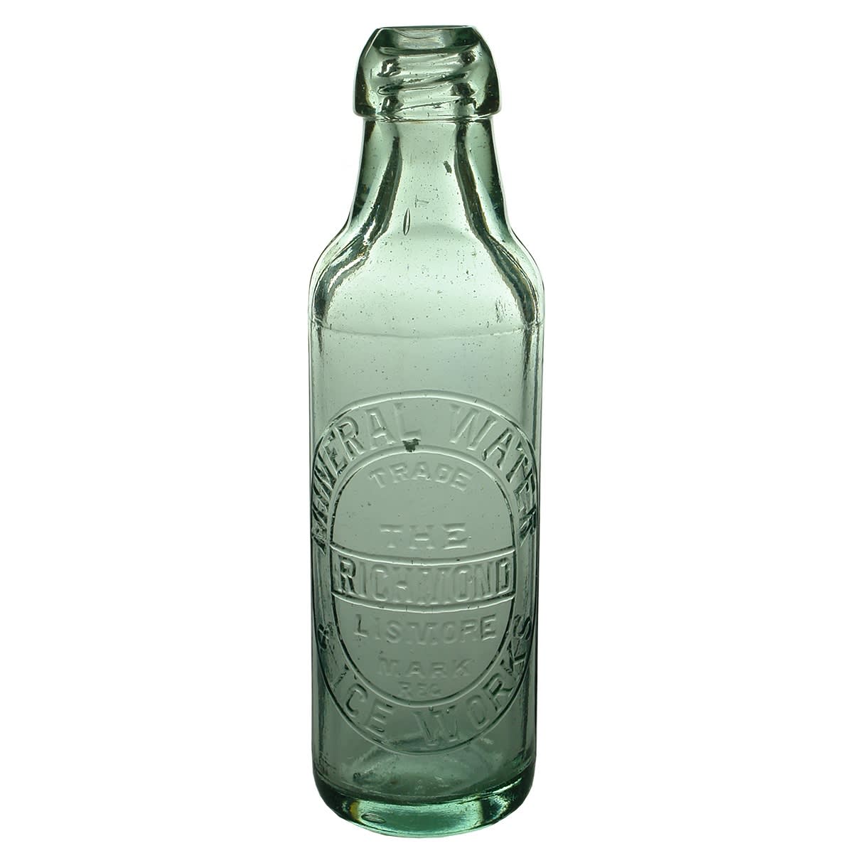 Internal Thread. The Richmond Mineral Water & Ice Works, Lismore. Aqua. 10 oz. (New South Wales)