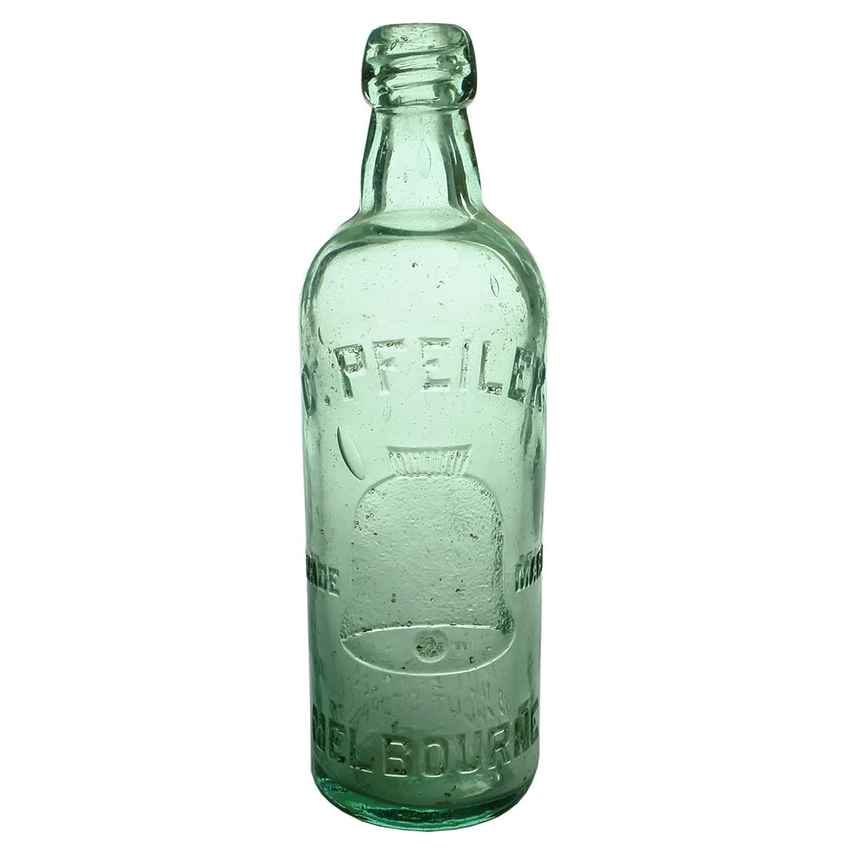 Internal Thread. C. Pfeiler, Melbourne. Large Bell. Aqua. 26 oz. (Victoria)