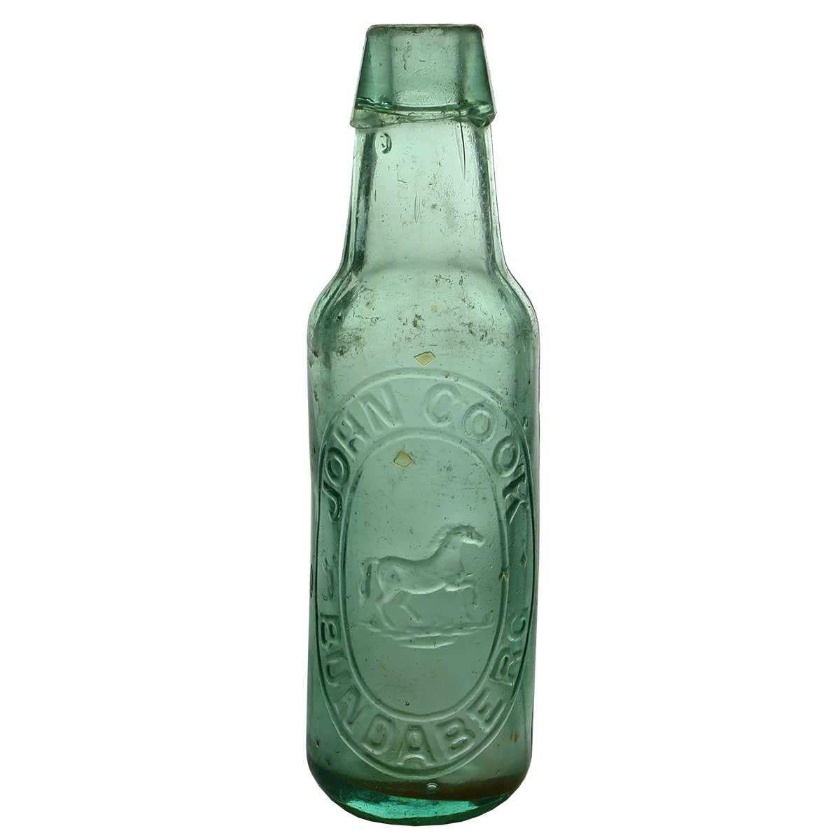 Lamont. John Cook, Bundaberg. Horse. BGW. Aqua. 6 oz. (Queensland)
