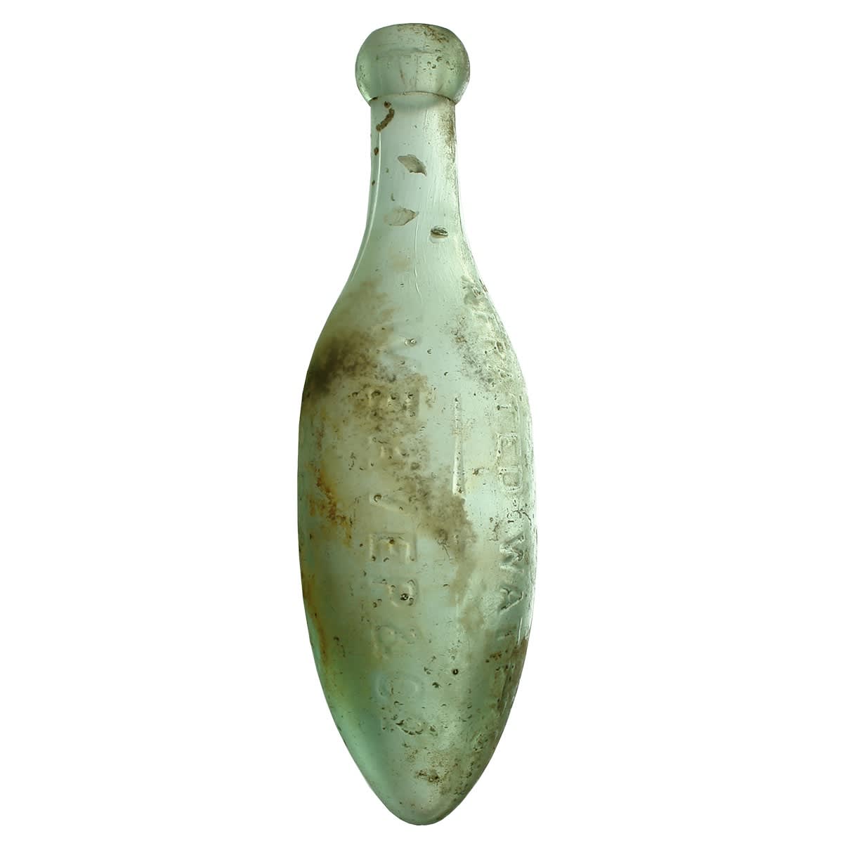 Torpedo. Weaver & Co, Hobart. Aqua. 10 oz. (Tasmania)