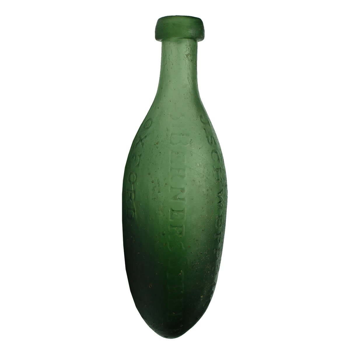 Torpedo. J. Schweppe & Co, 51 Berners Street, Oxford Street. Olive Green. 10 oz. (UK)