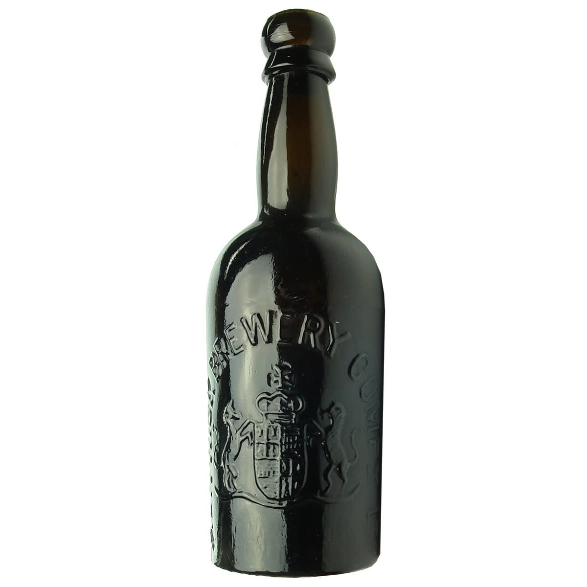 Black Glass Beer. Alnwick Brewery Co Ltd. Coat of Arms. Half Pint. (UK)