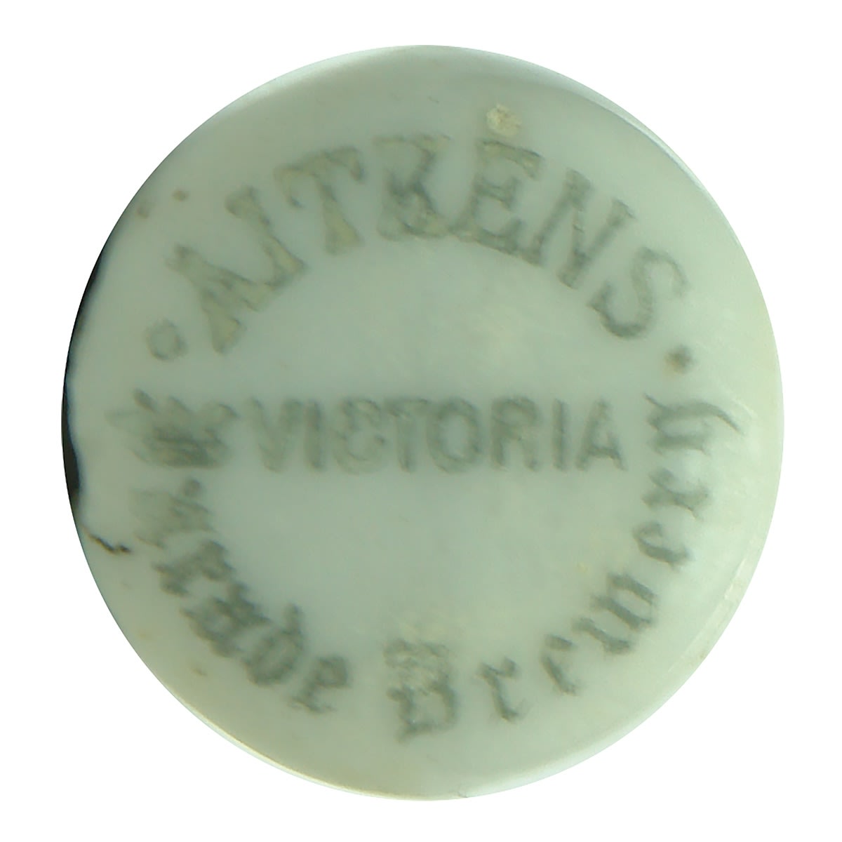 Beer. Lightning Stopper. Aitkens Victoria Parade Brewery. N. Fritzner, Patent, Berlin. (Victoria)