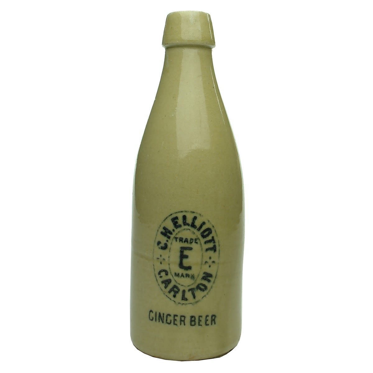 Ginger Beer. G. H. Elliott, Carlton. Bendigo Pottery Coy Ltd. All Light Tan. (Victoria)