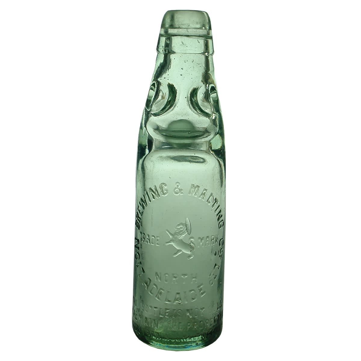 Codd. Lion Brewing & Malting Coy Ltd, North Adelaide. Lion Trade Mark. Dobson. Aqua. 6 oz. (South Australia)