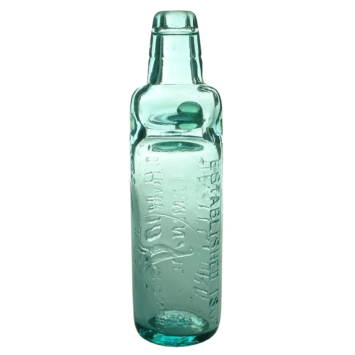 Codd. C. R. Moore & Co., Daylesford. Lemonade. All Way Pour. Blue Aqua. 10 oz. (Victoria)