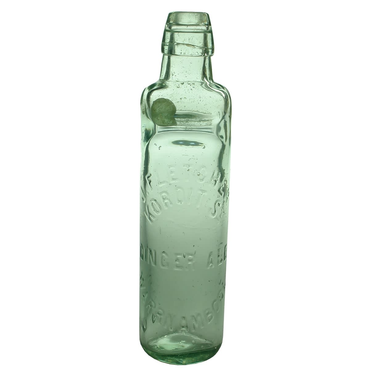 Codd. J. Fletcher, Koroit St., Warrnambool. Ginger Ale. Kilner Bros. Very tall variety. (Victoria)