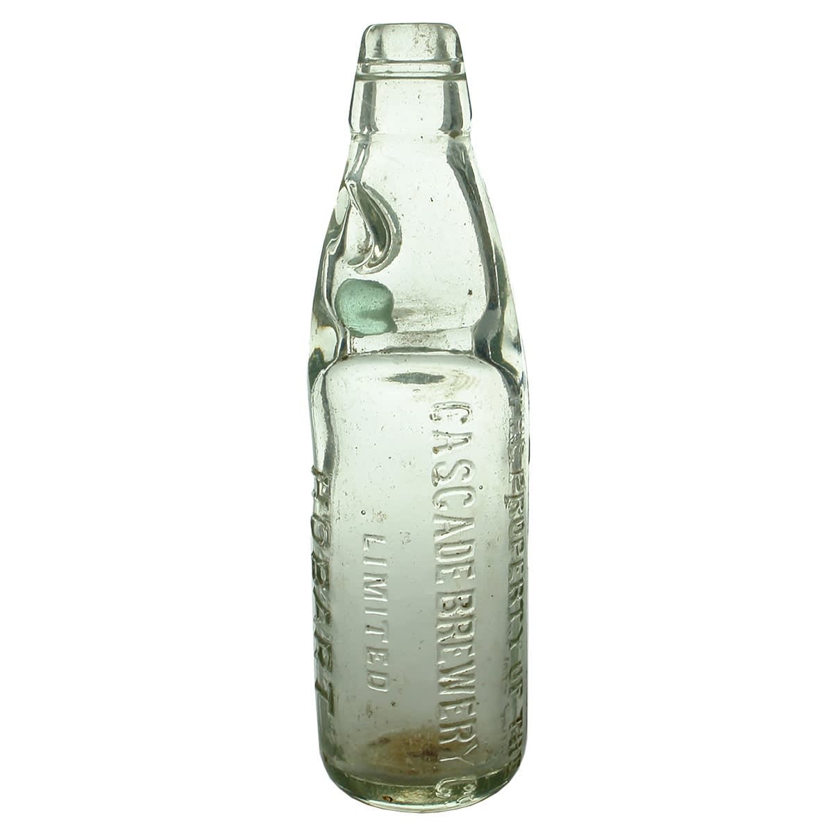Codd. The Cascade Brewery Co Limited, Hobart. One Way Pour. Clear. 10 oz. (Tasmania)