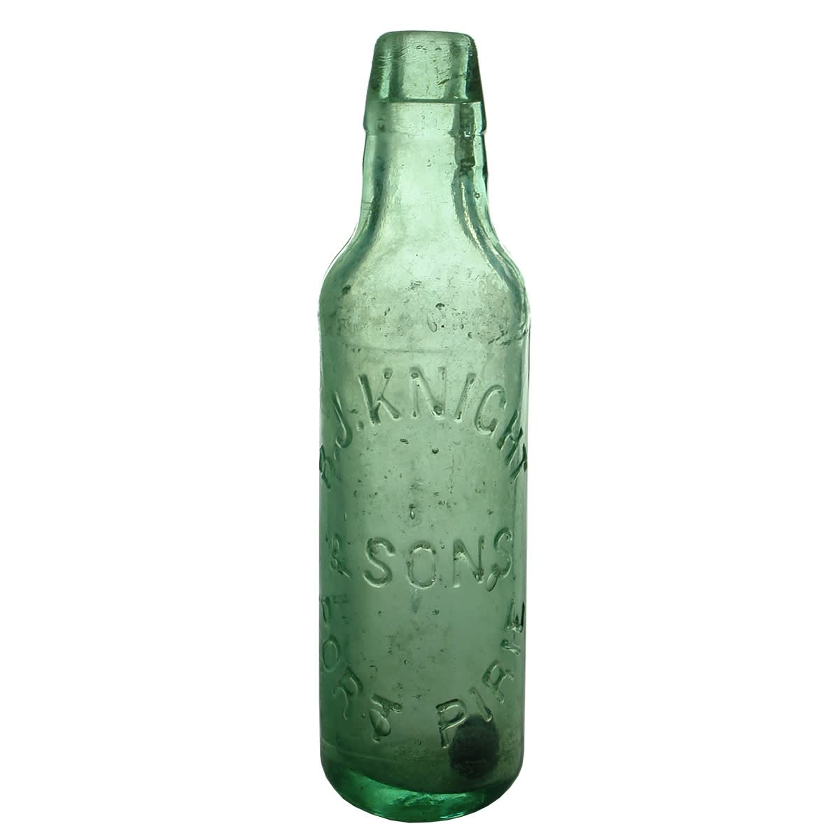 Lamont.  B. J. Knight & Sons, Port Pirie.  A base mark. Aqua.  10 oz. (South Australia)