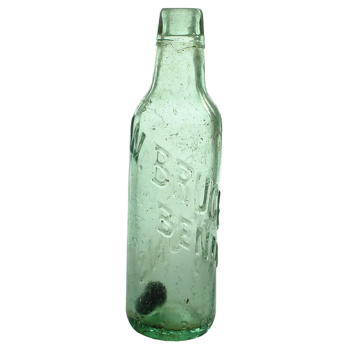 Lamont. W. Bruce & Sons, Bendigo. Wrap around embossing AND B. B trade mark! Aqua. 10 oz. (Victoria)