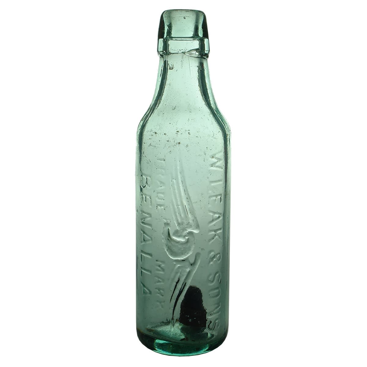 Lamont. W. Leak & Sons, Benalla. Eagle. Aqua. 10 oz. (Victoria)