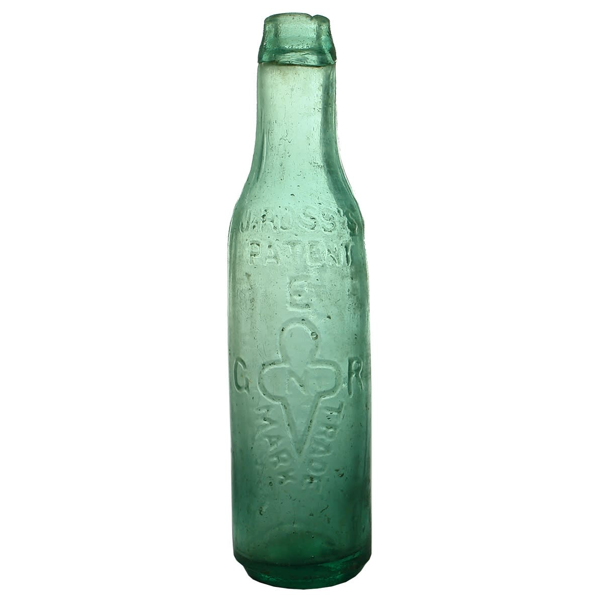 Patent. J. Ross's Patent, G. E. Redman, Newcastle. Aqua. 10 oz. (New South Wales)