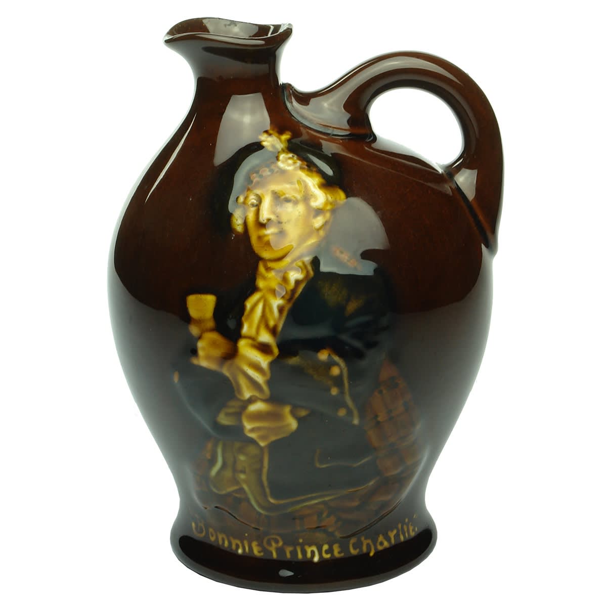 Kingsware Jug. Bonnie Prince Charlie. Dewar's Whisky. Royal Doulton.
