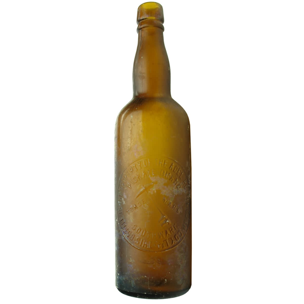 Wine. Pickaxe Brand Fortified Wine. The Adelaide Bottle Co-operative Coy Ltd. Southwark. Amber. 26 oz. (South Australia)