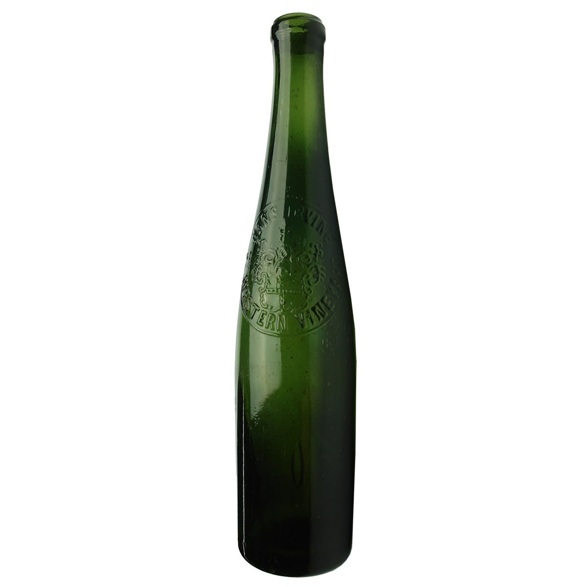 Wine. Hans Irvine, Great Western Vineyard. Hock style. Green. 13 oz. (Victoria)