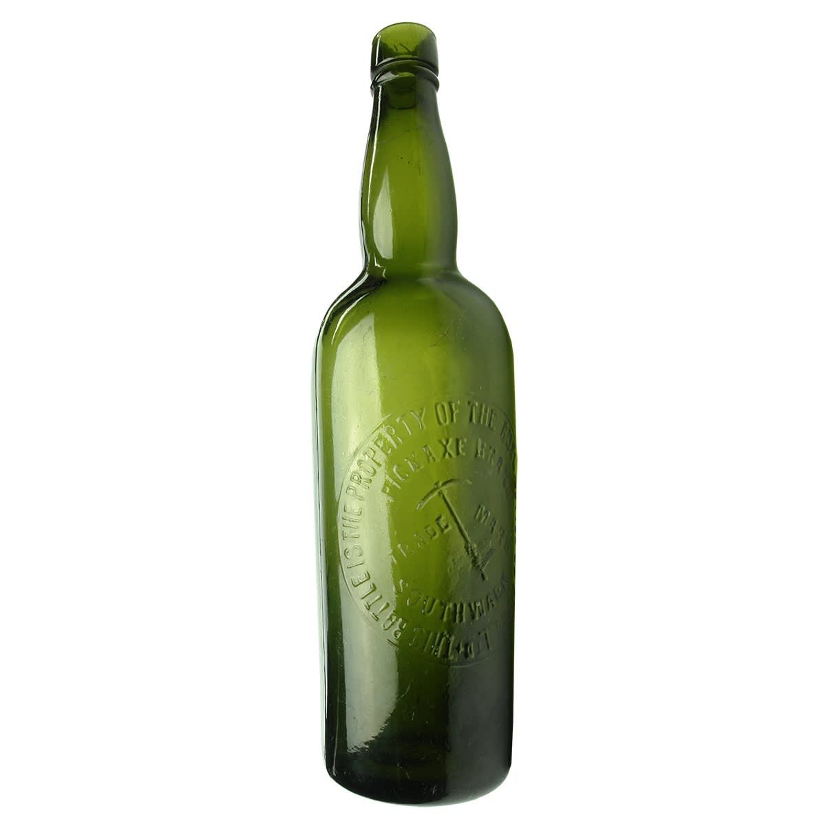 Fortified Wine. Pickaxe. Adelaide Bottle Co-operative Company. Southwark. Green. 26 oz. (South Australia)