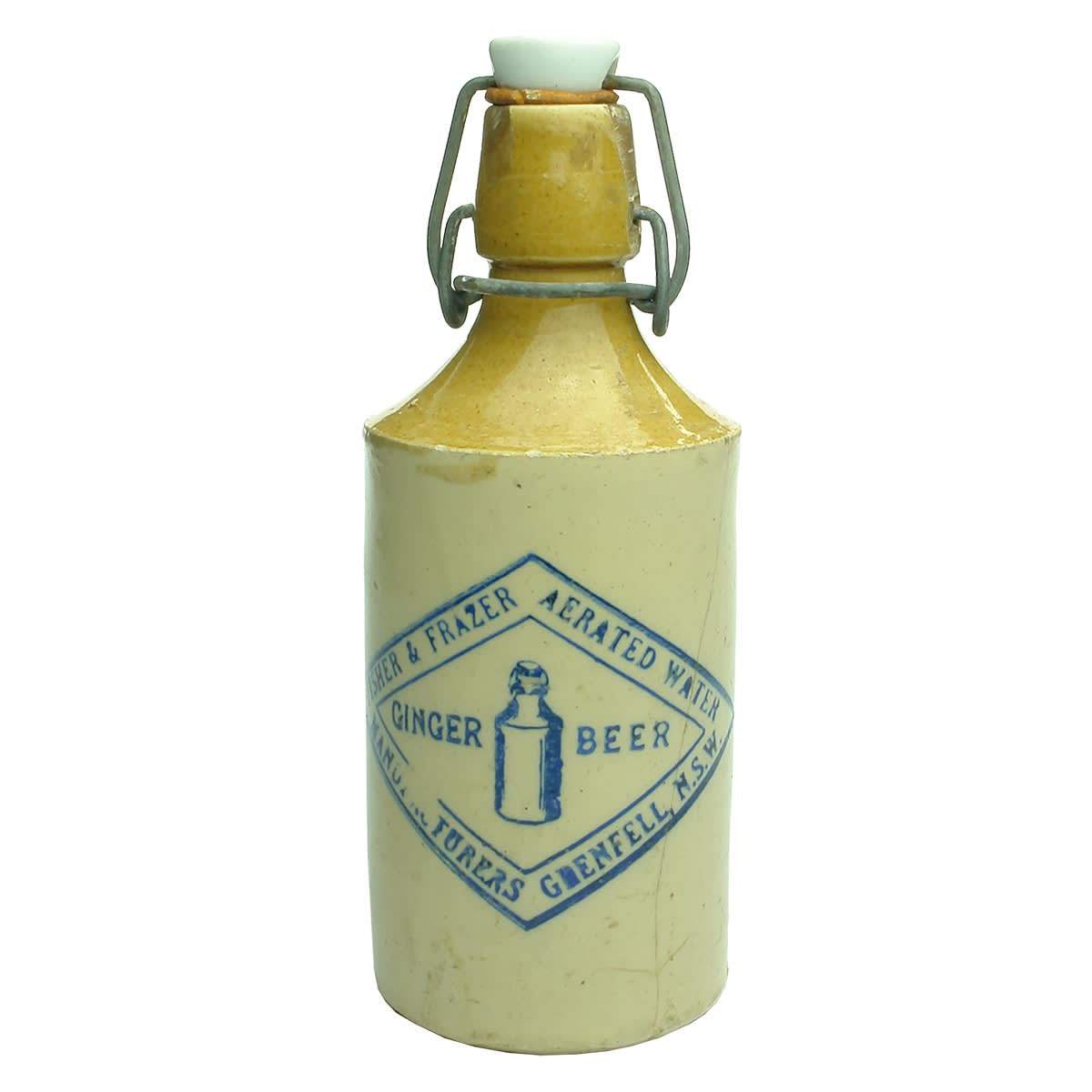 Ginger Beer. Fisher & Frazer, Grenfell. Lightning Stopper. Blue Print. (New South Wales)