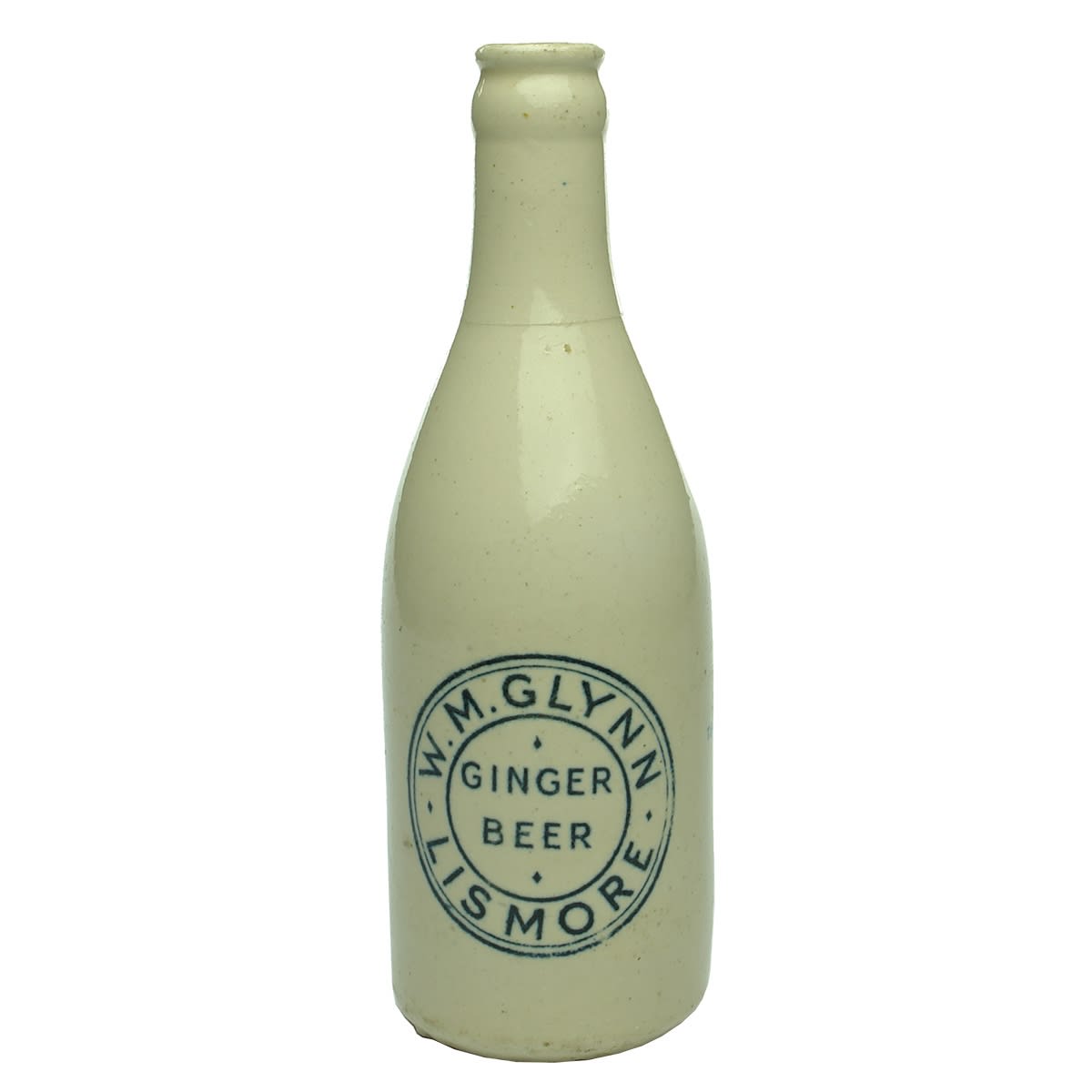 Crown Seal Ginger Beer. W. M. Glynn, Lismore. Govancroft made variety. All White. 10 oz. (New South Wales)