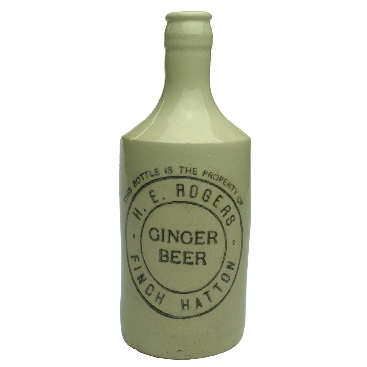 Crown Seal Ginger Beer. H. E. Rogers, Finch Hatton. Dump shape. (Queensland)