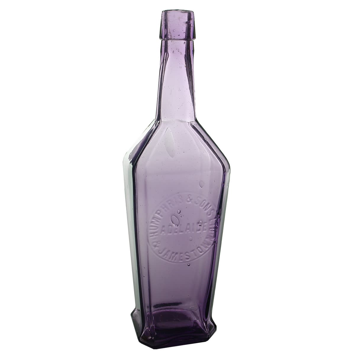 Cordial. Humphris & Sons Ltd., Adelaide & Jamestown. Darker Sun Coloured Amethyst. 26 oz. (South Australia)