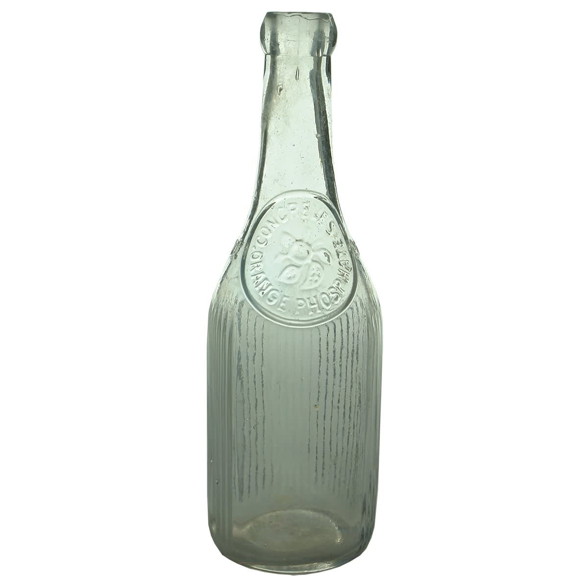 Cordial. Congreve's Orange Phosphate. Oranges trade mark. Clear. (Brisbane, Queensland)