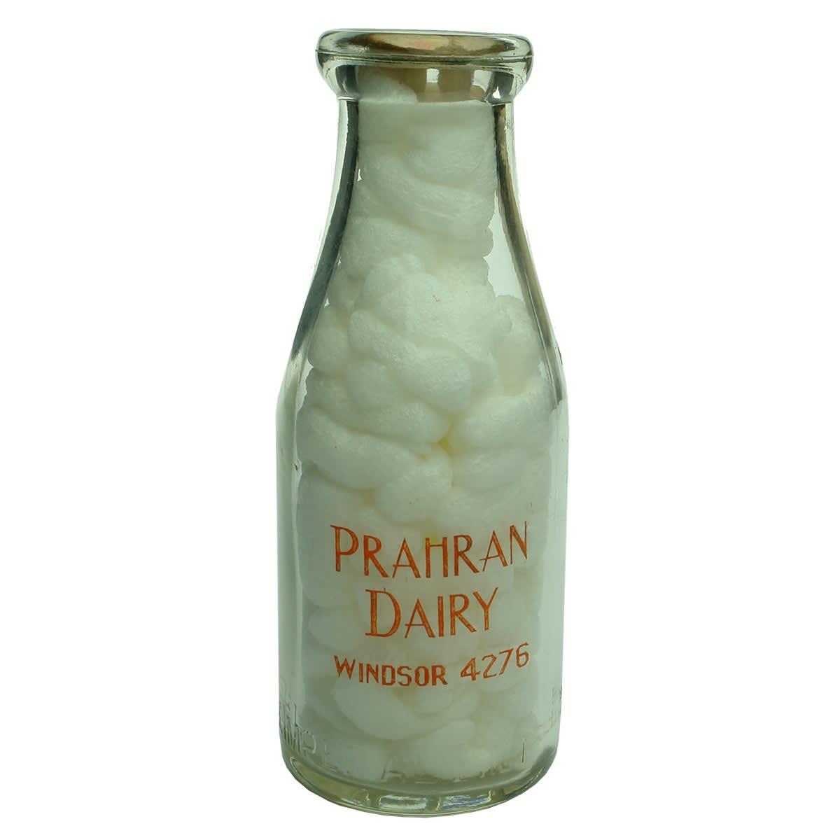 Milk. F. W. Keating, Prahran Dairy. Embossed and Ceramic Label Print. Pint. (Victoria)