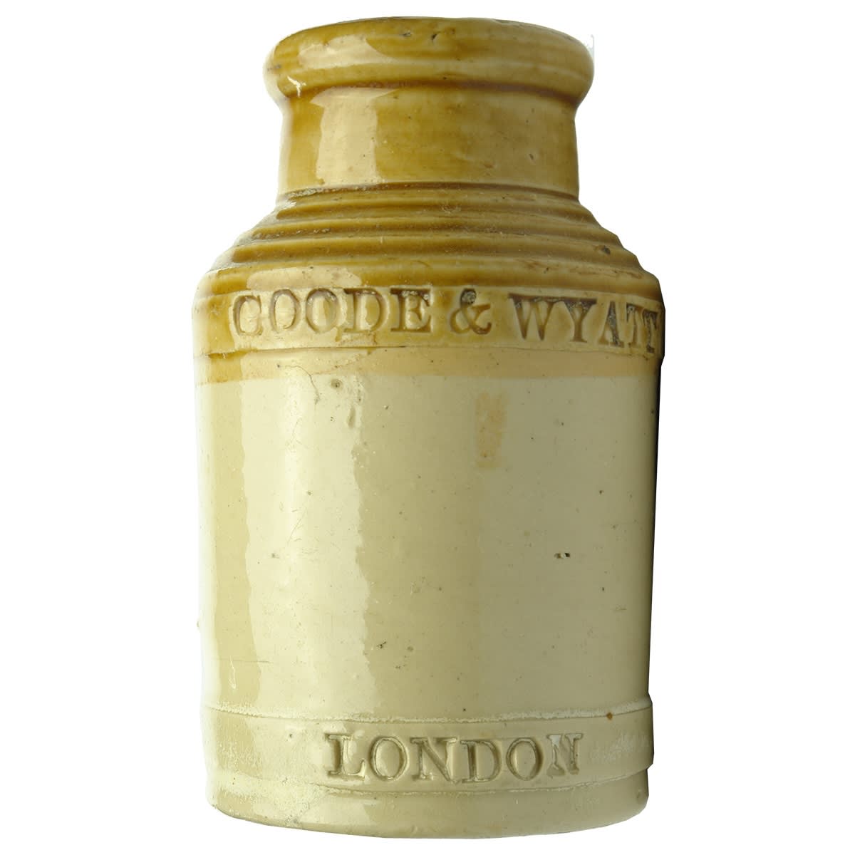 Jar. Goode & Wyat, London. Cheese Jar. 124 mm. (United Kingdom)