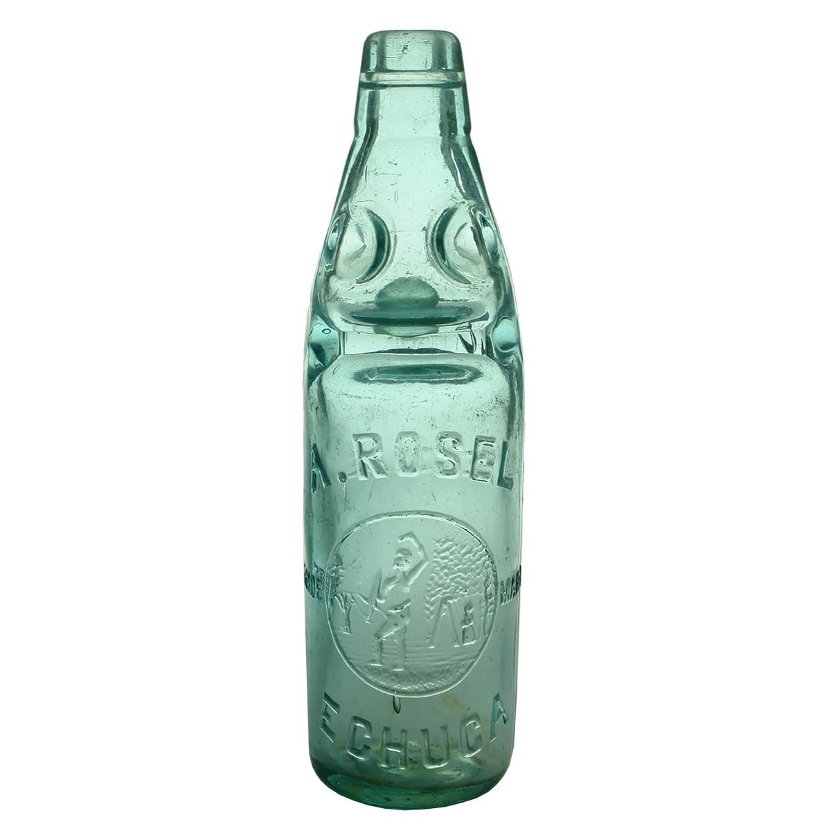 Codd. A. Rosel, Echuca. Aboriginal Man. Lemonade. Dobson. Aqua. 10 oz. (Victoria)