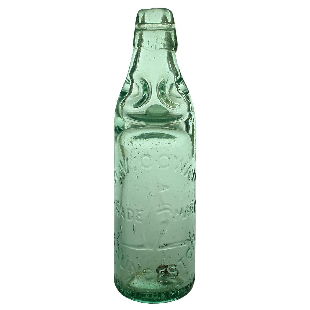 Codd. A. V. Cowap, Launceston. Kangaroo. Dobson. Aqua. 10 oz. (Tasmania)