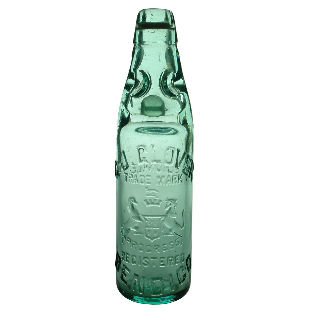 Codd. C. J. Glover, Bendigo. Coat of Arms. Lemonade. 10 oz. (Victoria)