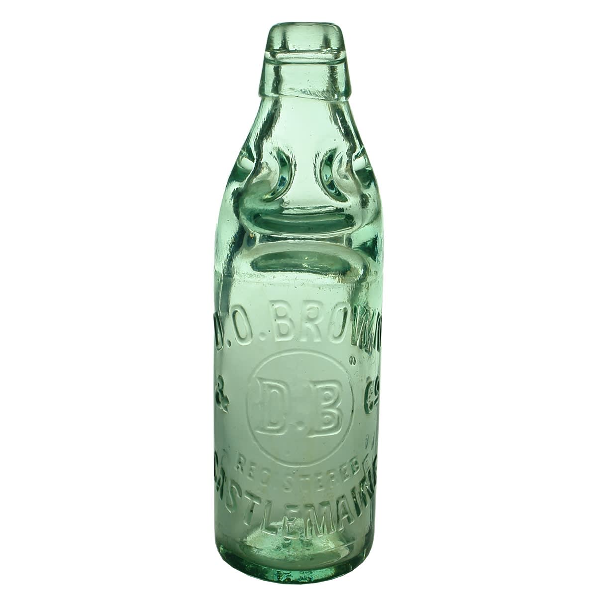 Codd. D. O. Brown & Co., Castlemaine. Aqua. 10 oz. (Victoria)