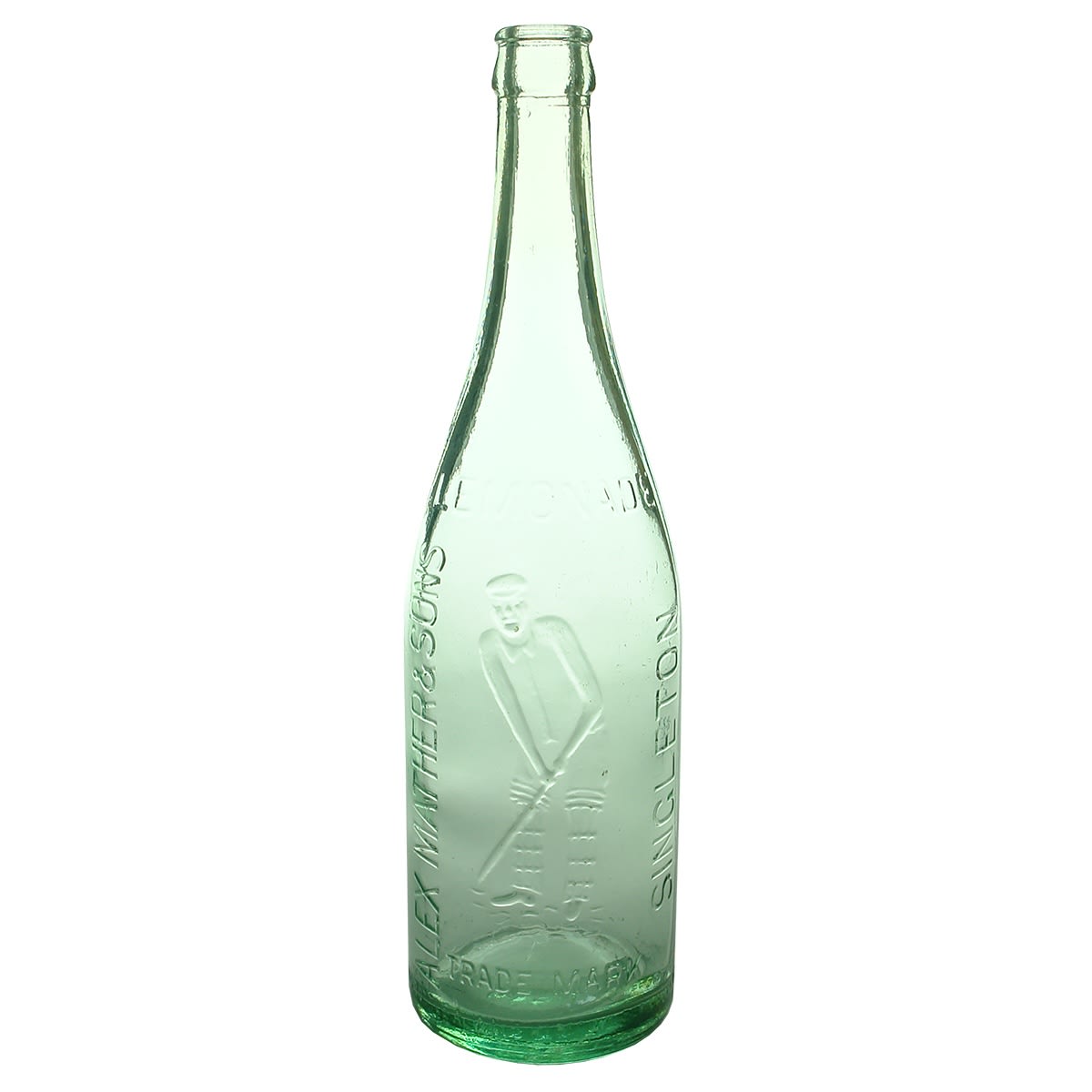 Crown Seal. Alex Mather & Sons, Singleton. Aqua. 26 oz. (New South Wales)