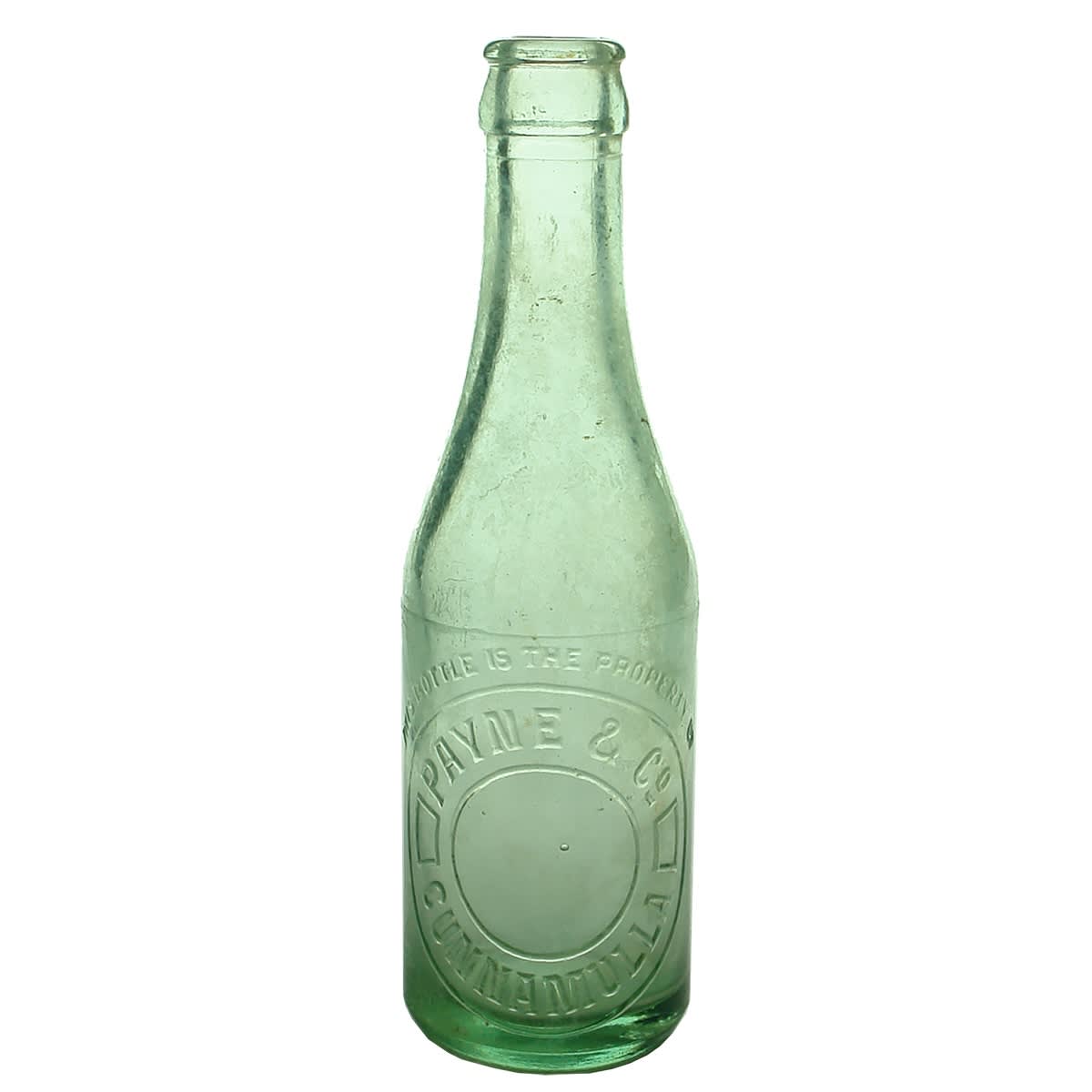Crown Seal. Payne & Co., Cunnamulla. Aqua. 6 oz. (Queensland)