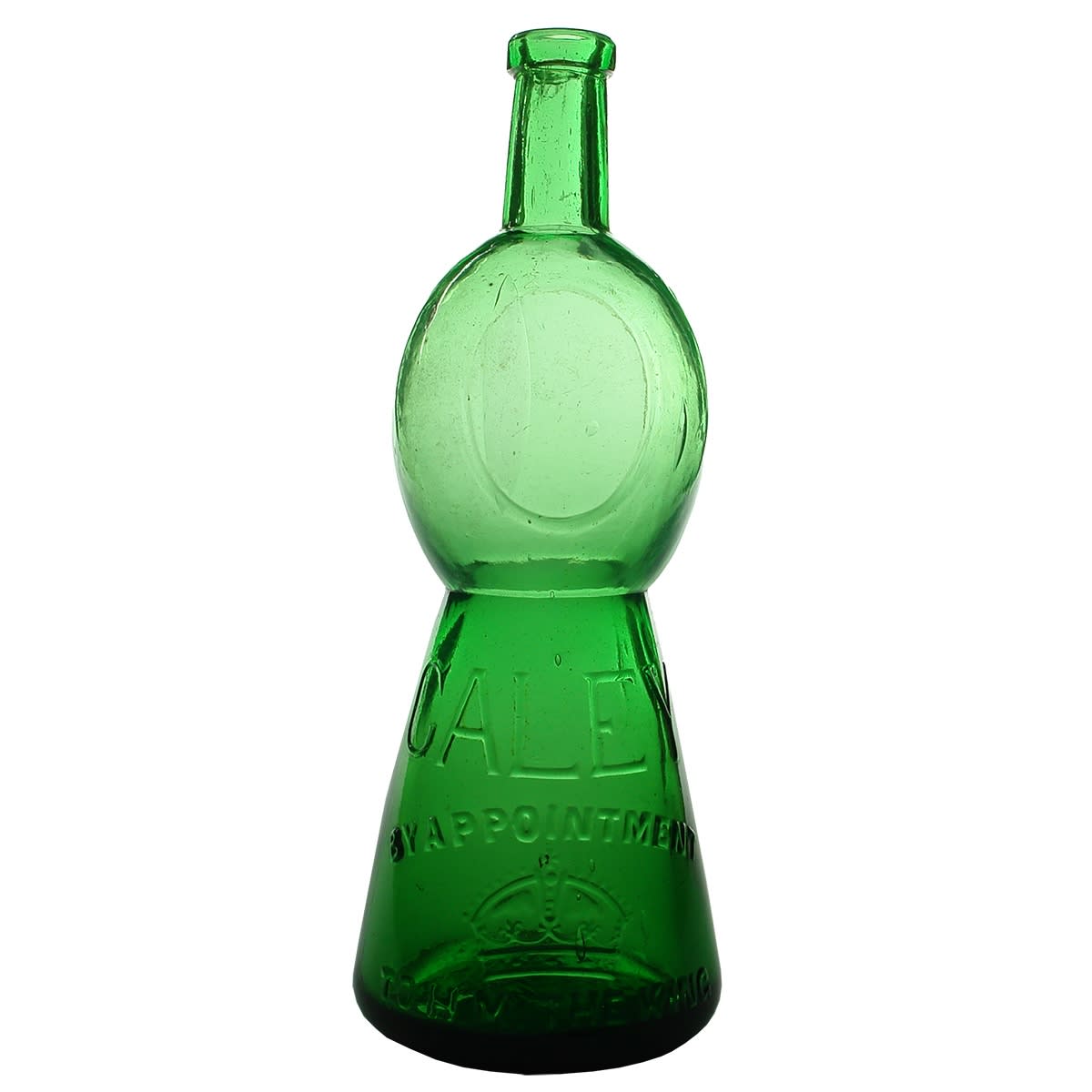 Cordial. Caley by Appointment to the King. Crown. Bright Green. Fancy shape. 26 oz. (UK)