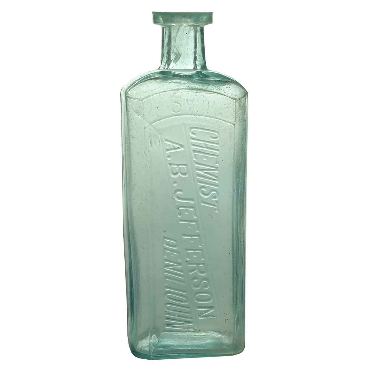 Chemist. A. B. Jefferson, Deniliquin. 8 oz. 167 mm. (New South Wales)