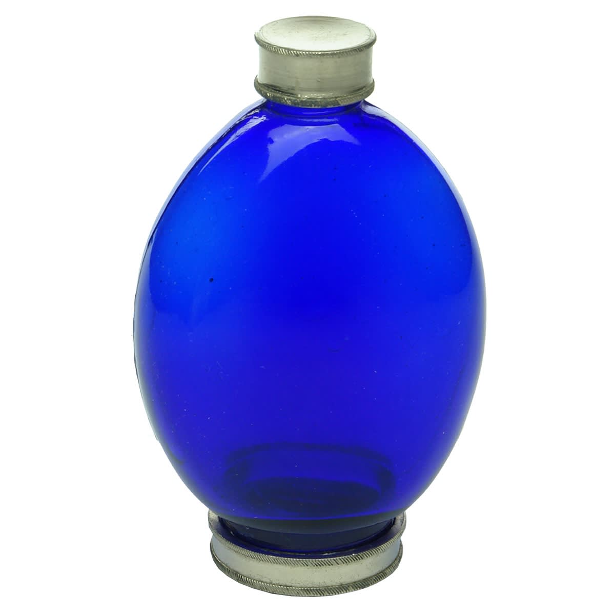 Chemist. Cobalt Pocket Spittoon. Screw Mount.