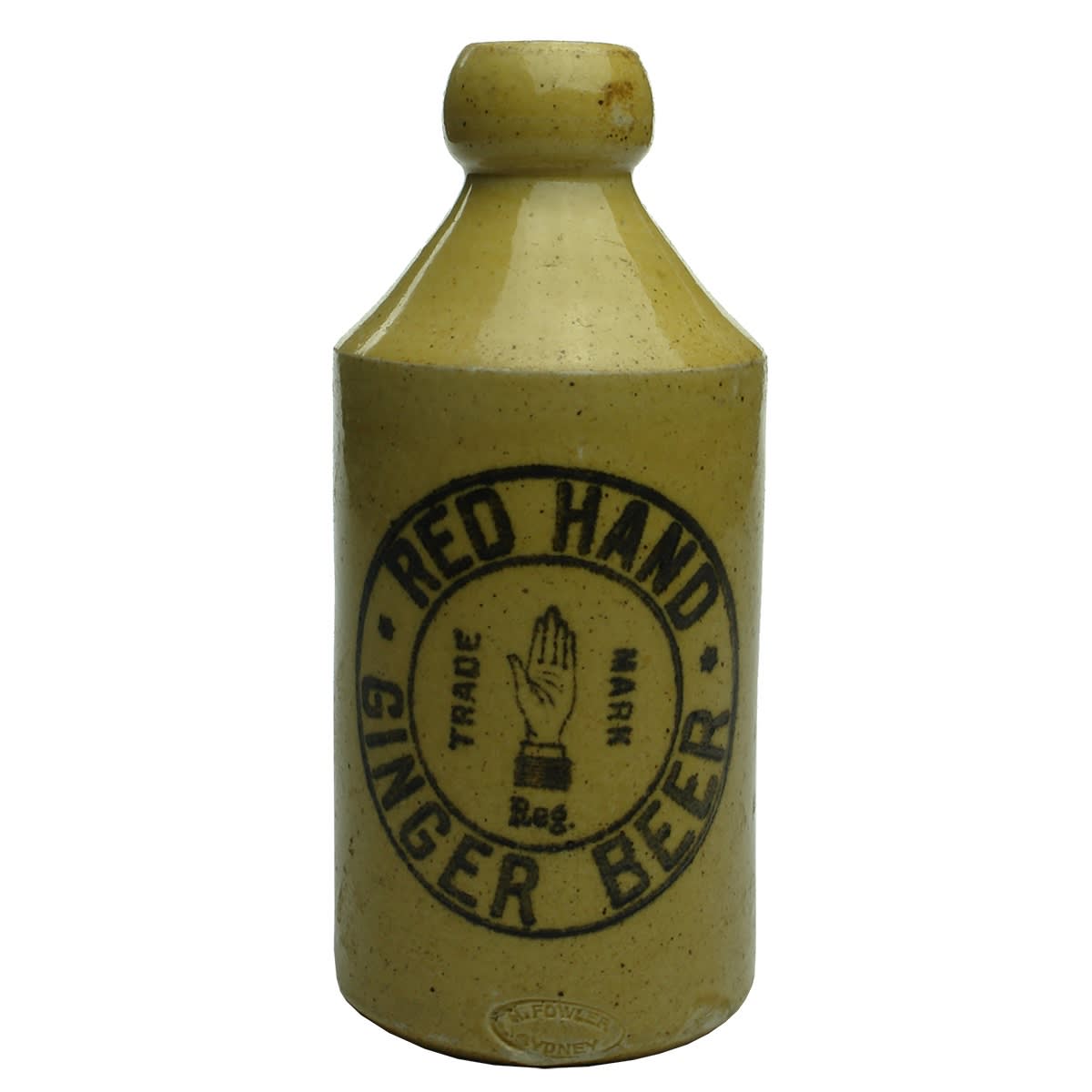 Ginger Beer. Red Hand. Fowler, Sydney. Dump. All Tan. (Western Australia)