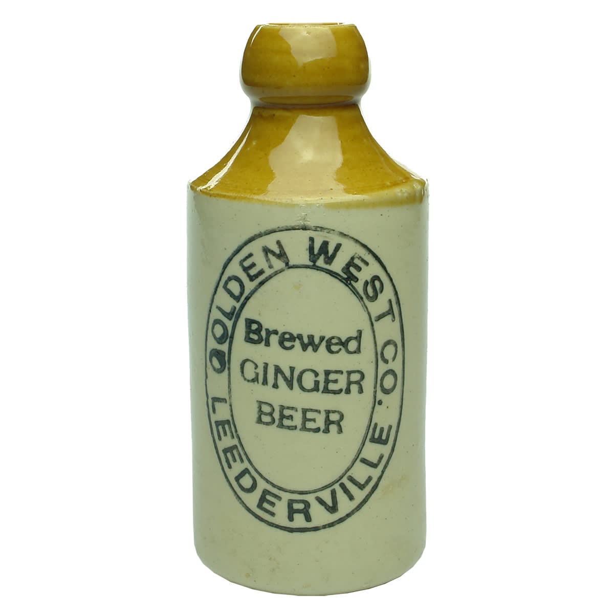Ginger Beer. Golden West Co., Leederville. Dump. Tan Top. (Western Australia)