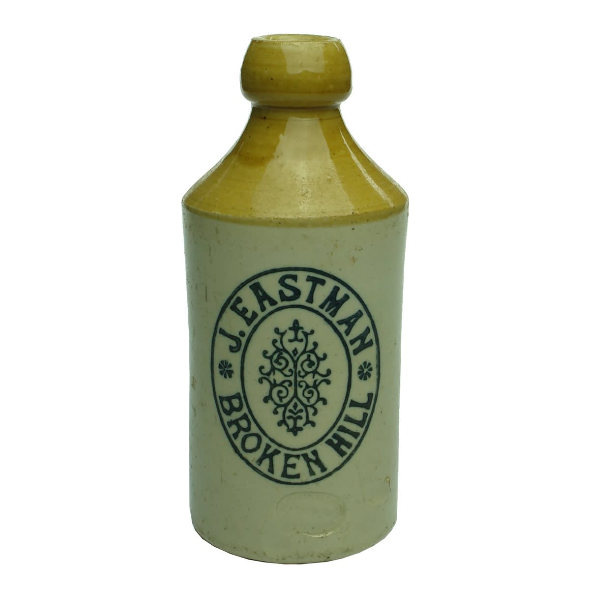 Ginger Beer. J. Eastman, Broken Hill. Mauri Bros & Thomson Pinnacle stamp. Tan Top. (New South Wales)