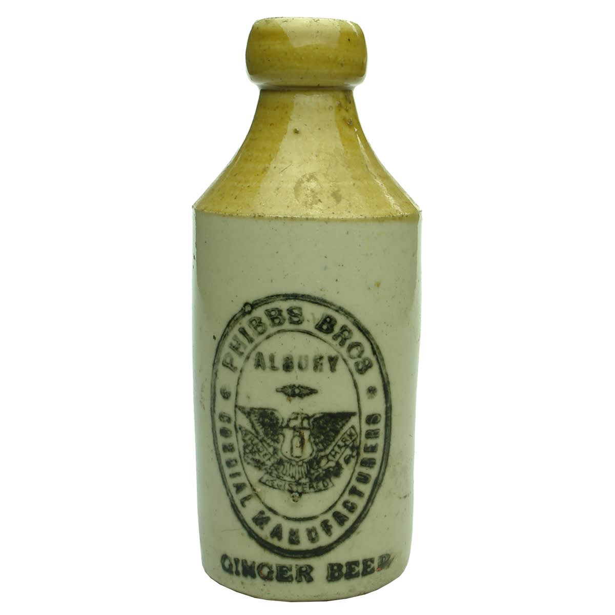 Ginger Beer. Phibbs Bros, Albury. Eagle. Tan Top. Dump. (New South Wales)