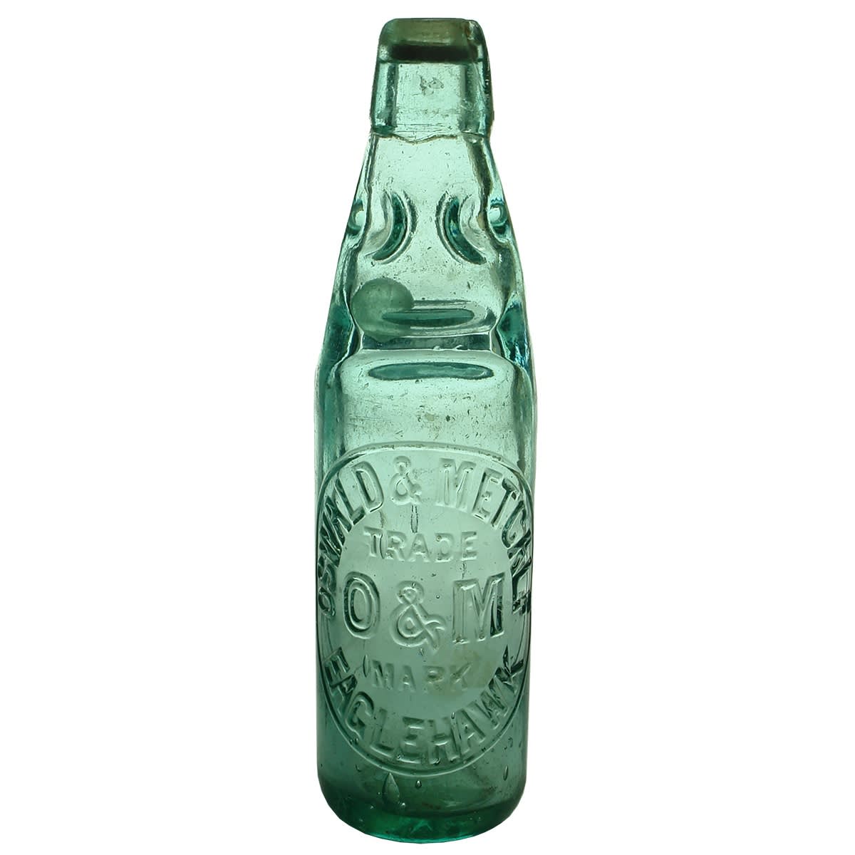 Codd. Oswald & Metcalf, Eaglehawk. O & M. Dobson. 10 oz. Melbourne Glass Works variety. (Victoria)