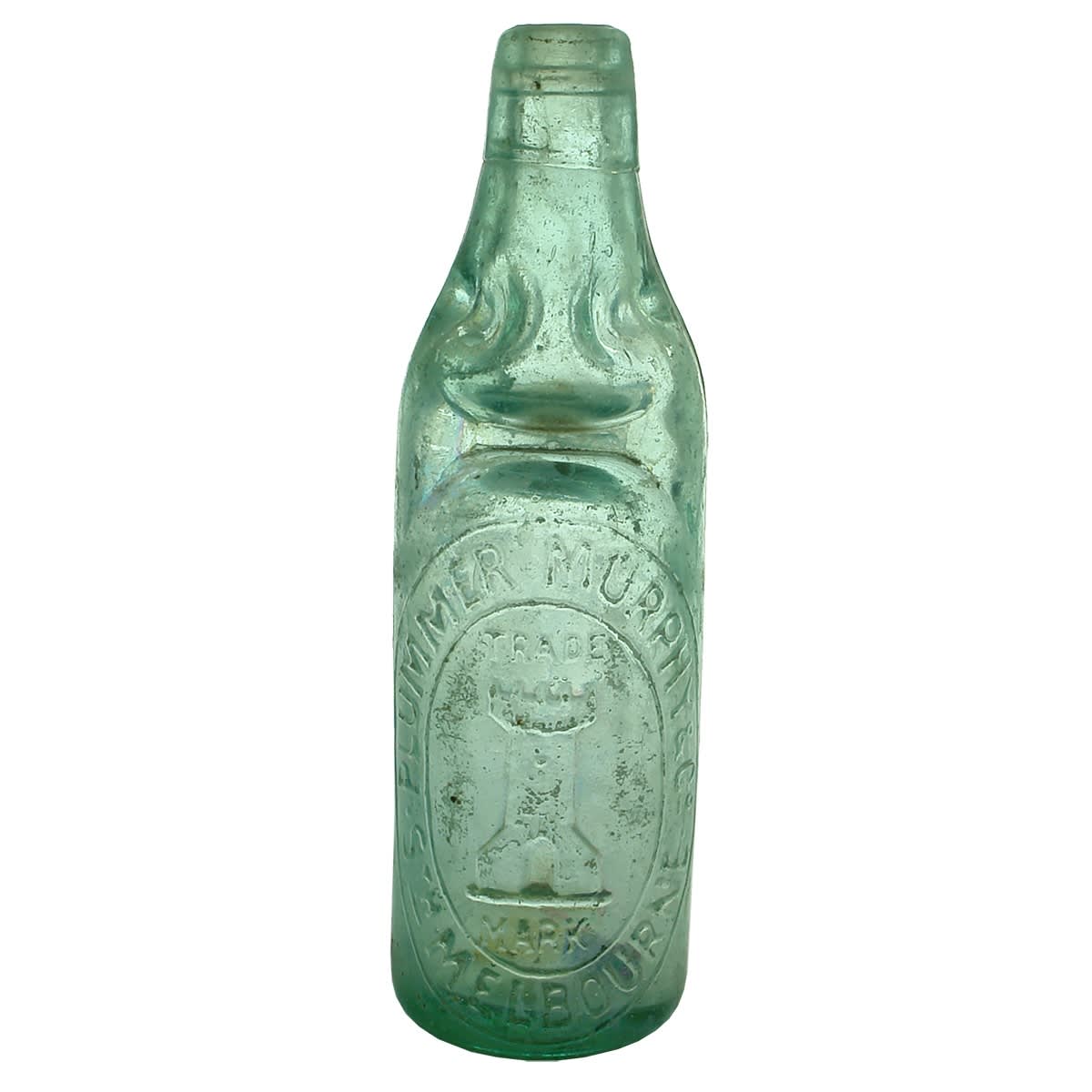 Codd. Plummer Murphy & Co., South Melbourne. A base mark. Dobson. Aqua. 10 oz. (Victoria)