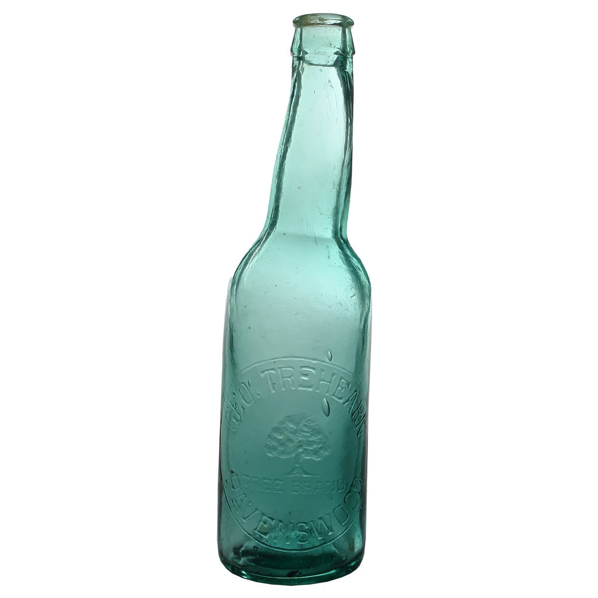 Crown Seal. Geo. Trehearn, Ravenswood. Tree Brand. Blue Aqua. 10 oz. (Queensland)