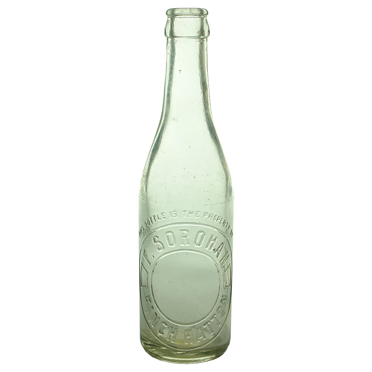 Crown Seal. F. Sorohan, Finch Hatton. Clear. 10 oz. (Queensland)