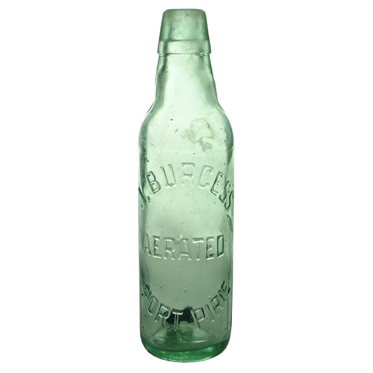 Lamont. J. Burgess, Port Pirie. Aerated. Aqua. 10 oz. (South Australia)