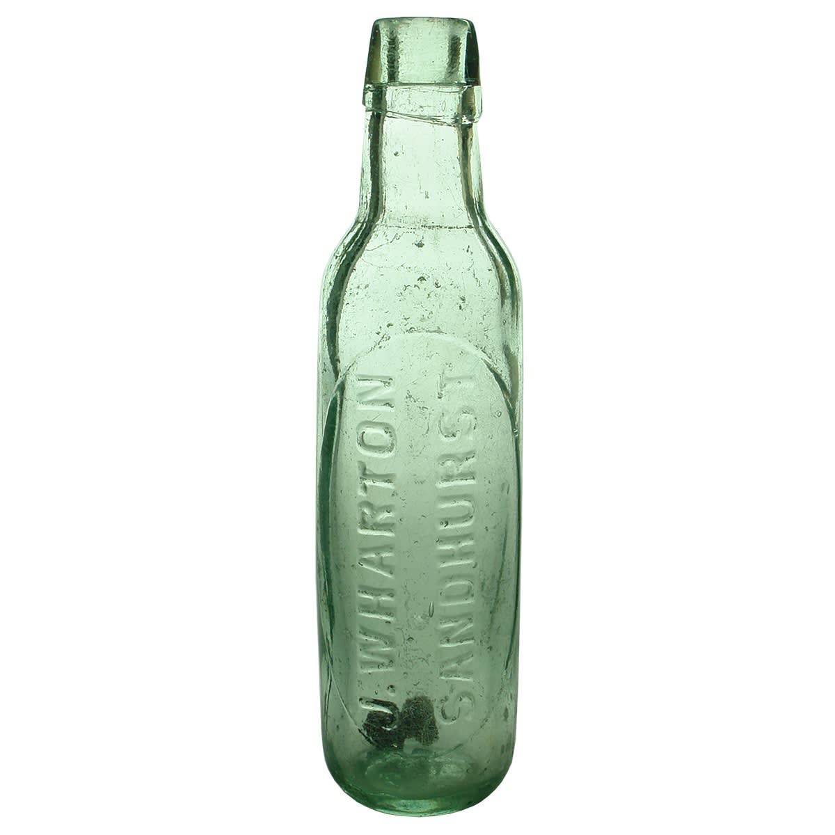 Lamont. J. Wharton, Sandhurst. Kilner Bros made. Aqua. 10 oz. (Bendigo, Victoria)