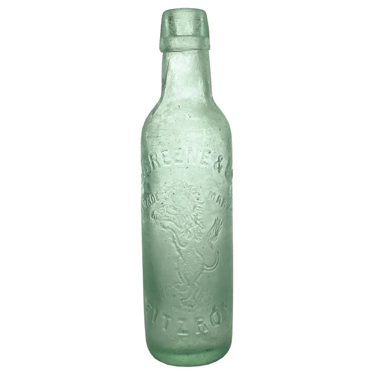 Lamont. S. Greene & Co., Fitzroy. Kilner Brothers. Aqua. 10 oz. (Victoria)