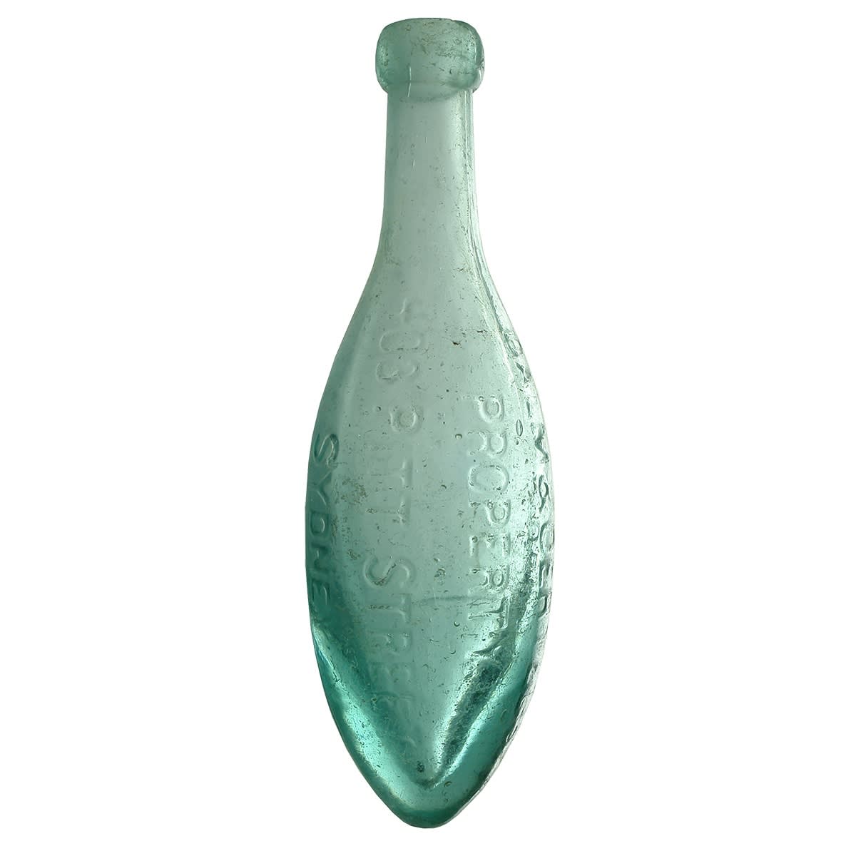 Torpedo. Dalm & Oertel, 403 Pitt Street, Sydney. Aqua. 10 oz. (New South Wales)