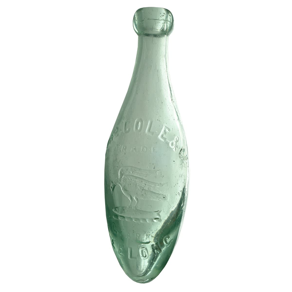 Torpedo. Chas Cole & Co., Geelong. Aqua. 10 oz. (Victoria)