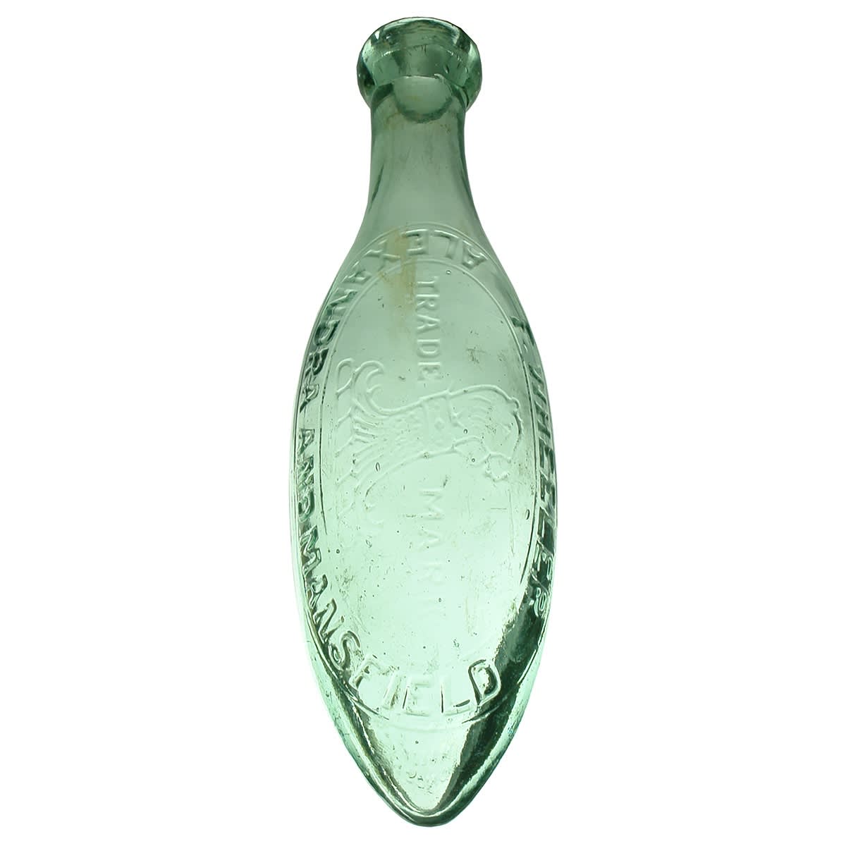 Torpedo. F. Wheeler, Alexandra and Mansfield. Camels Head. Aqua. 10 oz. (Victoria)